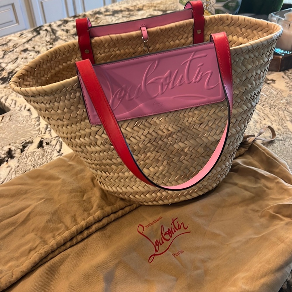 Christian Louboutin straw bag